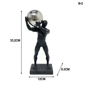 Esculturas Art Deco Modernas, Figuras Deportivas, Estatua Simple de Hércules, Artesanía de Resina para Decoración de Sala de Estar o Vinoteca - Product Image 6