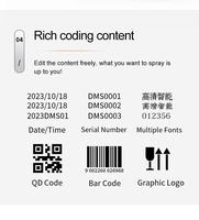 Imprimante jet d'encre portable grand format 50 mm pour plastique, bois, carton, logo, code-barres, code QR, date d'expiration, machine de codage
