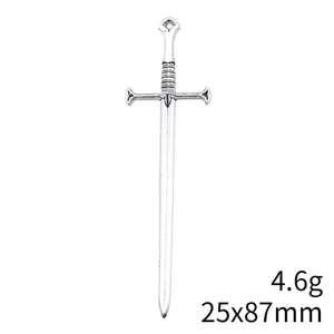 25x87mm 4,6g Meerkleurig Middeleeuws Gotisch COSPLAY Anime Lang Zwaard Hanger DIY Hanger - Product Image 5
