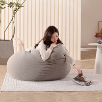 Fauteuil pouf XXL LUCKYSAC pour intérieur, grand pouf en tissu doux pour la peau, fauteuil pouf, meubles, pouf, canapé