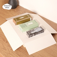 Boîte en papier kraft biodégradable en nid d'abeille, boîte de parfum haut de gamme, plateau intérieur
