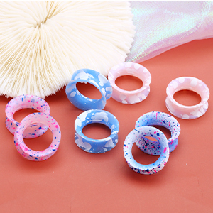 Silikon-Tunnele Silikon-Maße flexible Ohr-Tunnel-Stäpfe doppelt ausgestellte Ohr-Maße Stecker flexibles Dehnungs-Ohr-Piercing - Product Image 4