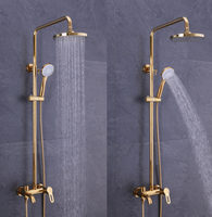 Ensemble de robinet de douche thermostatique de luxe en or rose de haute qualité avec mitigeur de douche à main pour salle de bain