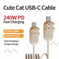 Kabel USB C ke USB C 240W PD Pengisian Cepat Kabel Data Premium Silikon Tipe C Pemasok Grosir