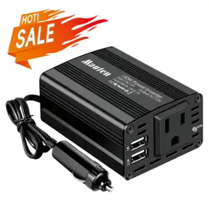 新板Lifepo4汽车逆变器双USB电源转换器12V Dc至交流110V 220V 150W改进型正弦波逆变器