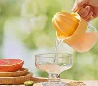 Draagbare handmatige roterende sapcentrifuge beker handpers citroenenpers PP mes huishoudelijke fruitsapcentrifuge keukenaccessoires
