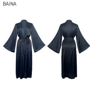 Bata de satén de manga larga para mujer, sexy, con cordones, para el hogar, venta al por mayor - Product Image 4