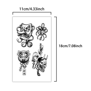 Tatuaje temporal de estilo tradicional Oriental, <span class=keywords><strong>muñeca</strong></span> Daruma, tatuaje semipermanente, resistente al agua, dura 2 semanas, tatuaje de hierbas <span class=keywords><strong>para</strong></span> brazo - Product Image 2