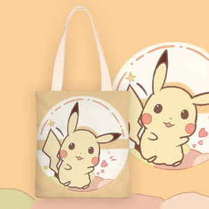 Mochila de Lona Promocional con Estampado de Dibujos Animados, Linda Mochila de Lona de Pokémon, Regalo Promocional - Product Image 1