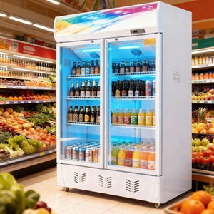 Congélateur vertical de 300 L avec porte vitrée pour boissons, réfrigérateur à bière, vitrine réfrigérée pour boissons pour magasin de proximité - Product Image 3