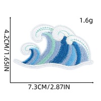 Patch brodé en forme de coquillage, diamant arc-en-ciel, à repasser