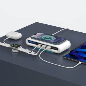 แท่นชาร์จไร้สายแบบหลายพอร์ต 4 in 1 สำหรับโทรศัพท์มือถือ รองรับ Type C USB 15w ชาร์จเร็วอเนกประสงค์ - Product Image 4