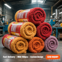 Tapis rose personnalisable, antidérapant, lavable, à poils longs et courts, en forme de fleur irrégulière, 3D floqué, épais et moelleux, de qualité supérieure, très vendu