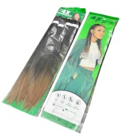 Extension synthétique ignifuge à trame unique de 60 pouces pour tresses pré-étirées EZ 4X pour femmes, style africain