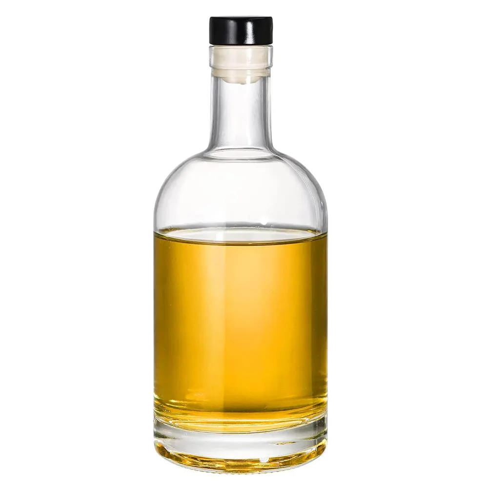 Vuoto personalizzato chiaro 50 ml 100ml 200ml 250ml 375ml 500ml Gin Whisky Vodka bottiglia 750 ml 1000ml liquore alcolici bottiglie di vetro