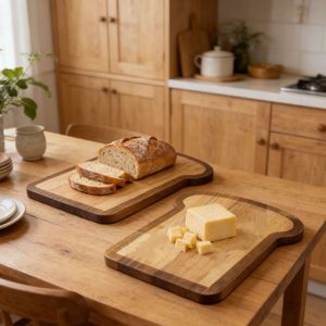 <b>Rubber</b> Wood Cutting Board Extra Large Anti Slip Kitchen Chopping <b>Block</b> For Home Use - Product Image 3