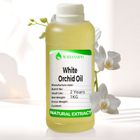 Huile Essentielle d'Orchidée Blanche Distillée à la Vapeur, Liquide Jaune Ambré, Note Florale Douce pour Parfum, Base de Savon, Crème Corporelle, Fabrication de Bougies