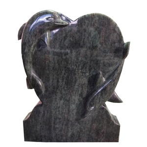 Cheap Upright Antique Heart Shape Headstone Tombstone <strong>Memorials</strong> <strong>Stone</strong> with Rose Flower Carving - Product Image 4