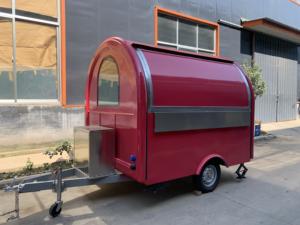 <span class=keywords><strong>Remorque</strong></span> ronde mobile de cuisine de camion de voie de nourriture de barbecue pour des chariots de café de camion de Tacos de restauration rapide de rue - Product Image 2