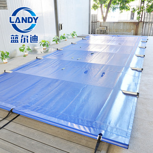 ผ้าคลุมสระน้ำแลนดี้ หนา 1.5 มม. ผลิตจาก PVC สีฟ้า ทนทาน ป้องกันแสงแดด สำหรับสระว่ายน้ำเป่าลม - Product Image 4