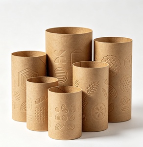 Multi-Size Custom Recyclable Kraft Paper Tube with Embossing for Daily Dry Snack Packaging - Product Image 6