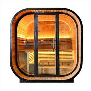Modern Design Large Spruce Wooden Outdoor Wet Steam Sauna Room for Villas - Product Image 1