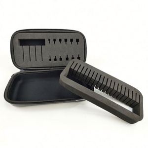 Professional Custom Black Leather <b>Waterproof</b> Fishing Hook Bag Travel Hard EVA Fishing Hooks Storage Case for Out Fishing - Product Image 2