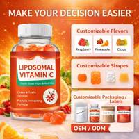 Gummies de Vitamine C Liposomale OEM Acide Ascorbique Bien-être Quotidien, Booster de Collagène, Glutathion, Éclaircissant et Antioxydant pour la Peau