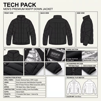 Veste d'hiver pour homme, 90% duvet de canard blanc, col montant, épaisse, 100% polyester haute densité, coupe ample, broderie, logo personnalisé