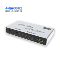 Commutateur HDMI 5-en-1 4K60Hz certifié usine OEM/ODM, sélecteur de ports 5x1 4K 2.0 avec télécommande
