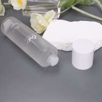 Bouteille en verre vide en gros pour emballage cosmétique, logo personnalisé, 150 ml, bouchon à vis, finition dépolie, pour toner, avec impression sérigraphiée