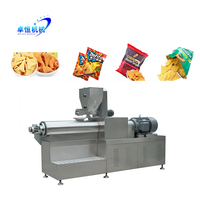 Ligne d'extrusion de snacks ZH65 avec formage, friture et assaisonnement pour la production de chips de maïs et de snacks façonnés