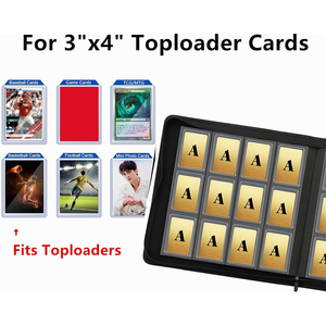 <span class=keywords><strong>Classeur</strong></span> de cartes à collectionner en PU épaissi, chargement par le haut, 12 pochettes, très grande capacité 336 cartes, album de collection avec fermeture éclair - Product Image 3