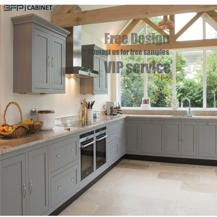 2020 China Grey Color Fitted Kitchen Cabinets Units in Guangzhou