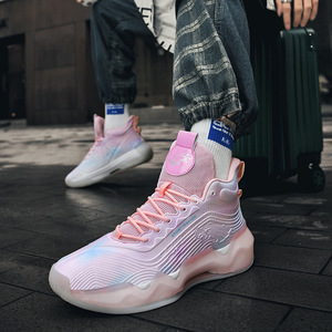 <span class=keywords><strong>Zapatillas</strong></span> de <span class=keywords><strong>Baloncesto</strong></span> Deportivas para Hombre, con Cordones, de Caña Alta, Luminosas, con Parte Superior de Malla y Suela de Goma, para Niños de Primaria y Secundaria - Product Image 6