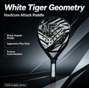 JN4025 Palas de Padel en Fibre de Carbone, Raquette de Padel de Style Offensif pour Joueurs Avancés, Raquette de Padel Personnalisée en Usine - Product Image 2
