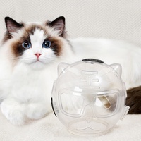 Accessoires pour chat animal anti morsure bain coupe d'ongles anti griffure museau casque spatial chat couvre tête