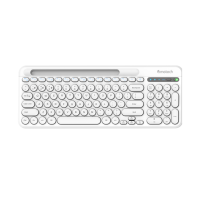 Teclado de alta calidad 98 teclas 2,4 Ghz inalámbrico + BT5.0 teclado de computadora teclado redondo Keycap múltiples dispositivos con ranura para Win/iOS/Android