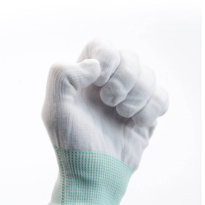 China Direct Customized HK Brand White Nylon <b>Knitting</b> Safety <b>Gloves</b> for Gardening Work Wear-resistant and Breathable - Product Image 5