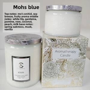 Ev ürünleri kabartmalı cam bardak doğum günü dumansız soya balmumu hediye kutusu aromaterapi mum toptan - Product Image 5