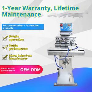 חדש תעשייתי במהירות גבוהה 4 צבעים מדפסת כרית למחצה אוטומטית עם צלחת שטוחה והדפסת תווית - Product Image 3