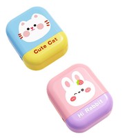 Porte-clés tampon en plastique en forme de poupée mignonne, tampons nominatifs pour enfants, étiquettes de vêtements pour enfants, fournitures d'artisanat, sceau