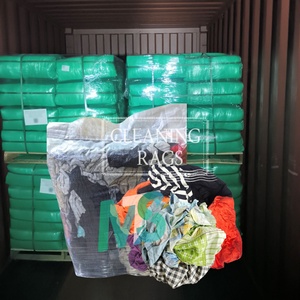 Chiffons de nettoyage en coton recyclé à faible peluchage, chiffons en coton tricoté, chiffons d'essuyage industriels - Product Image 1