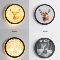 Led Art Déco Support Mural Lumières Intérieur Fond Rond Mur Chevet Luminaire Moderne Minimaliste Appliques Décoration Maison