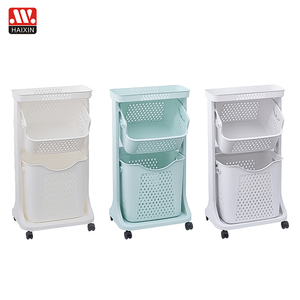Carrito <span class=keywords><strong>de</strong></span> Plástico Haixing <span class=keywords><strong>de</strong></span> 2/3 Niveles con Ruedas para Organizar Ropa, Juguetes y Artículos <span class=keywords><strong>de</strong></span> Baño - Product Image 2