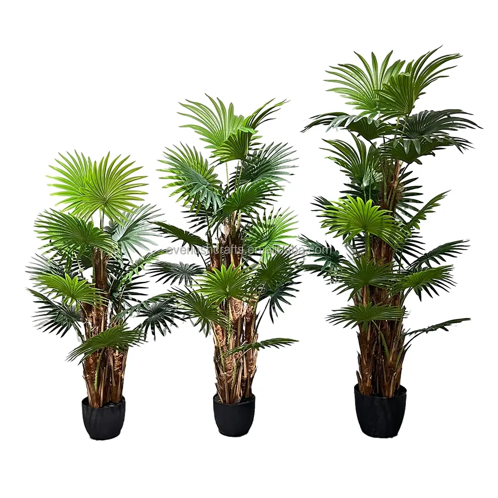 Yeni tasarım 120-170cm palmiye ağacı sahte bitki saksı ağacı plastik yaprak ve süs kapalı yapay ağaç bitki ev ofis için