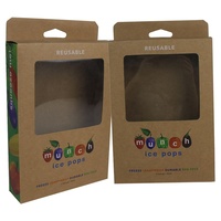 Boîte en papier de qualité alimentaire personnalisée en usine pour emballage de bâtonnets glacés, boîte en papier pliable recyclable pour crème glacée