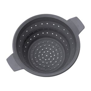Fruit Vegetable Washing Large Round Kitchen Collapsible Colander Set Silicone Strainer <b>Storage</b> <b>Basket</b> - Product Image 1