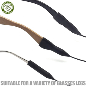 Sangle de maintien <span class=keywords><strong>pour</strong></span> <span class=keywords><strong>lunettes</strong></span> de sport unisexe noire, réglable, en silicone, avec logo personnalisé, en acier inoxydable fin, antidérapante, sans queue, en câble métallique - Product Image 5