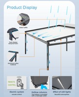 Auvent Extérieur Motorisé Rétractable Toit en Aluminium Couverture de Pergola Auvent Protection Solaire Électrique pour Patio Pavilion Nature Style